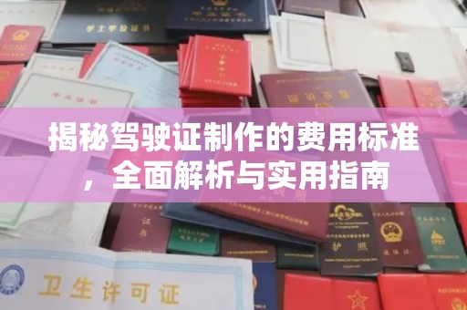 大田揭秘驾驶证制作的费用标准，全面解析与实用指南