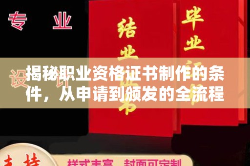 大田揭秘职业资格证书制作的条件，从申请到颁发的全流程解析