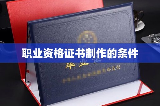 大田职业资格证书制作的条件