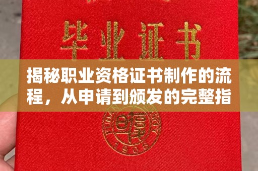 大田揭秘职业资格证书制作的流程，从申请到颁发的完整指南