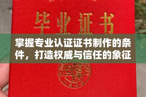 大田掌握专业认证证书制作的条件，打造权威与信任的象征
